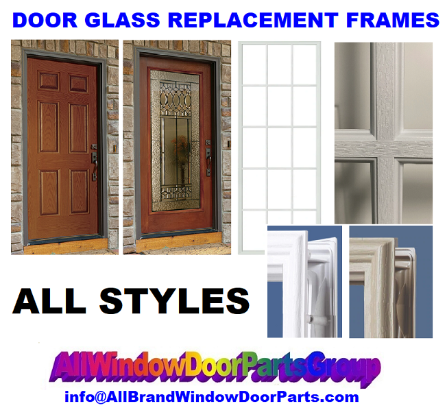 Plastic Poly Frame Replacement Door Glass Kits BiltBest Window Parts